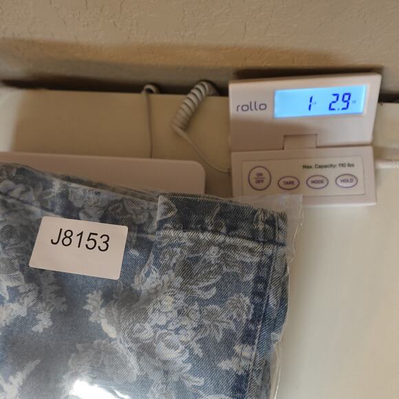 Love Shack Fancy Gap Jeans Womens 8R 29 70s Flare High Rise Floral Denim Blue - Picture 10 of 10